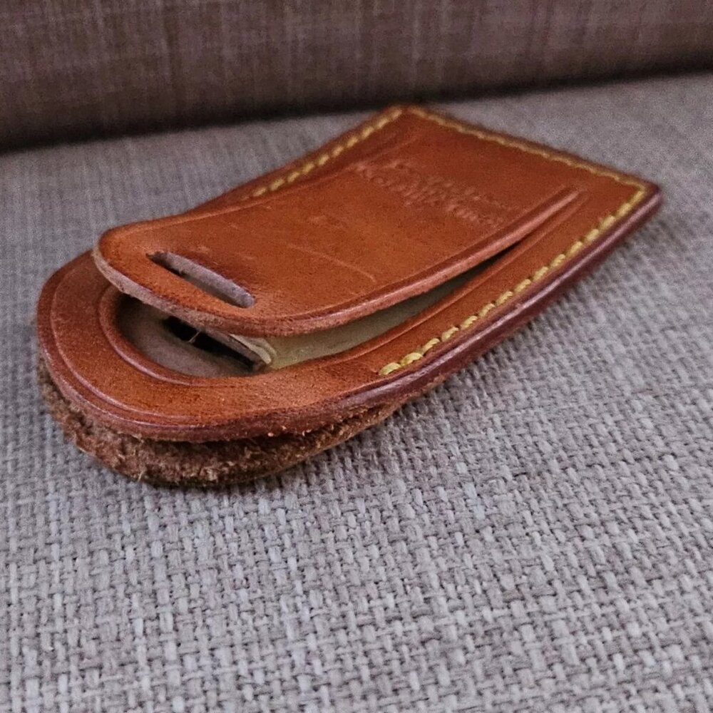 Louis Vuitton Name Tag Tan Genuine Leather Luggage Tag Made in France - Picture 3 of 10